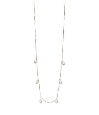 PIECES Blu belly chain - Silver