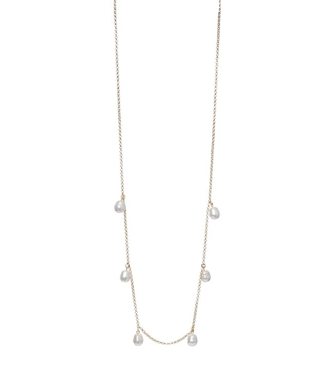 PIECES Blu belly chain - Silver