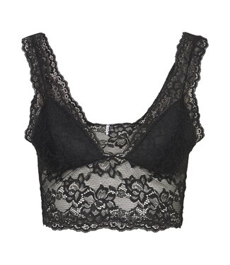 PIECES Lina lace bra top noos - Black