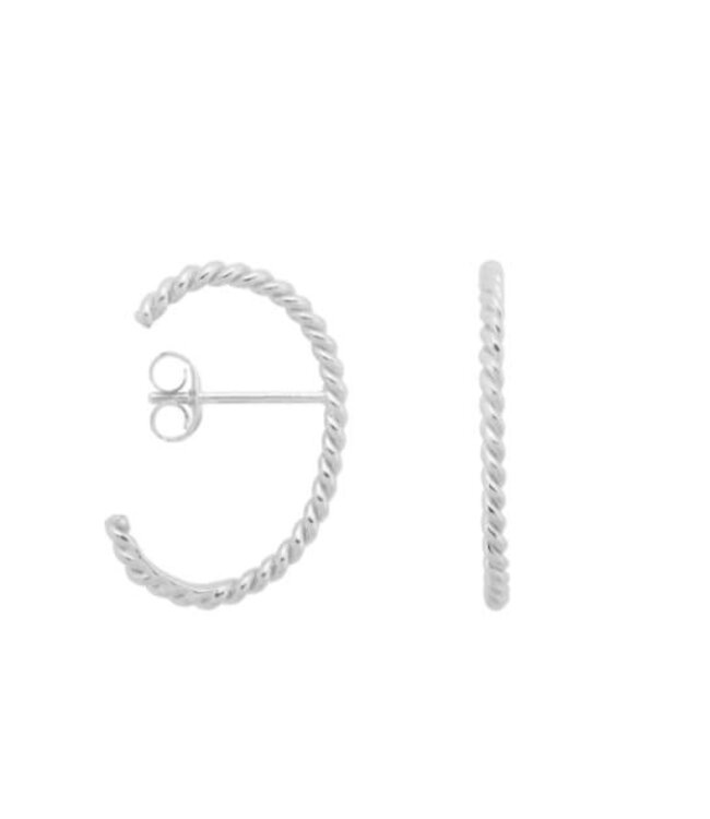 ANNA NINA Braided rope earcuff - Silver