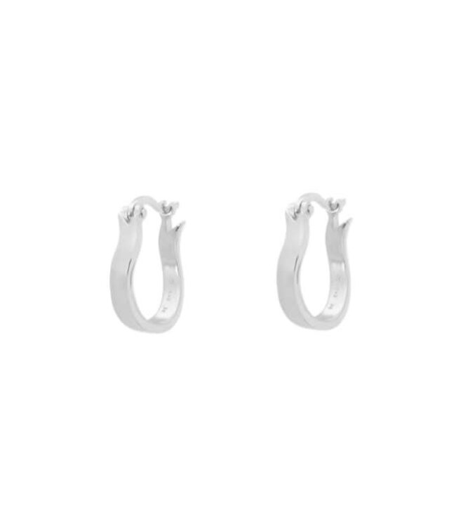 ANNA NINA Magical parchment hoop earrings - Silver