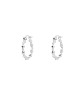 ANNA NINA Embellished small hoop earrings - Silver
