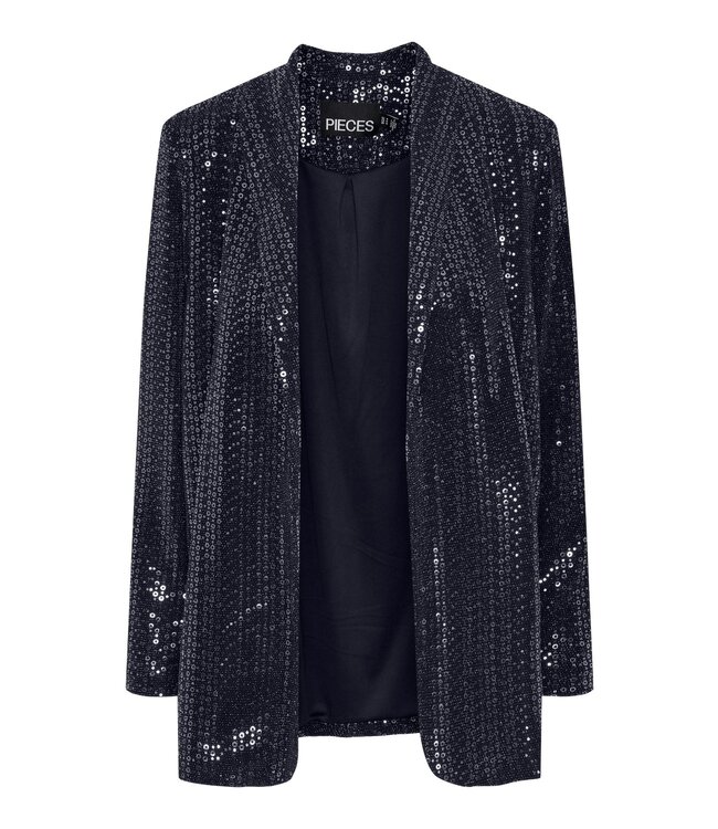 PIECES Siddy Blazer - black/silver sequin