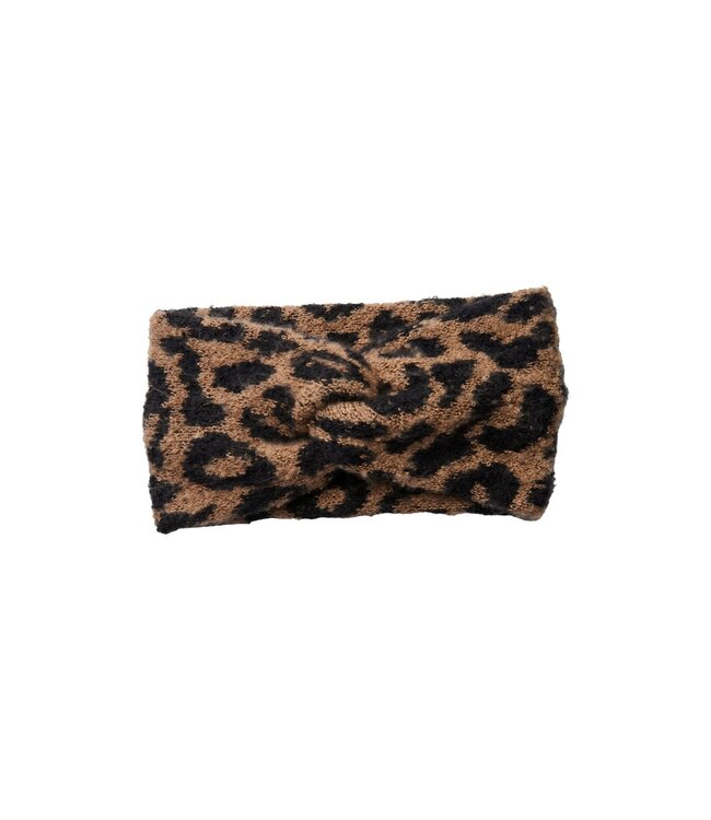 PIECES Pyron straight headband - Leo/Black