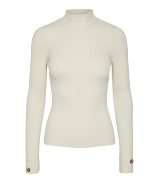 PIECES Sees LS roll neck knit - birch