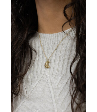 Croissant necklace - Gold