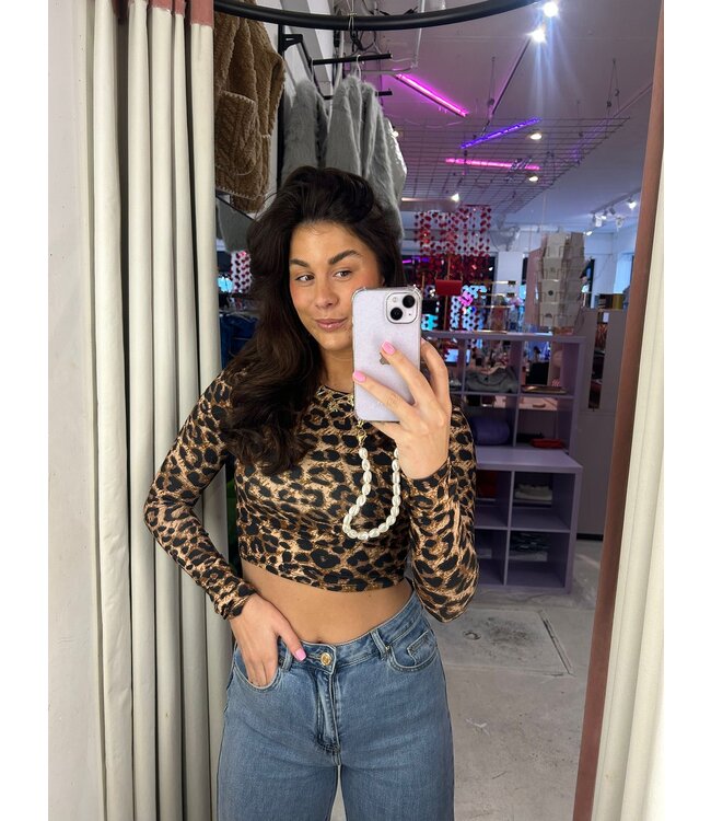 Lolita leopard cropped top