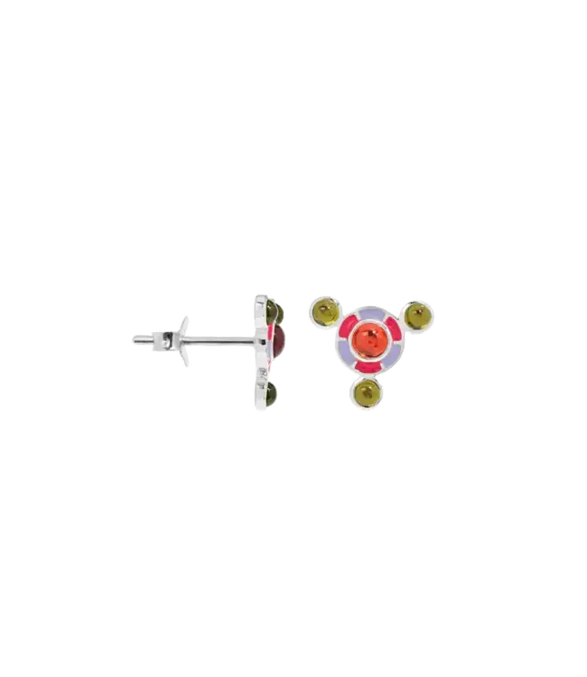 Single Fantastic stud earring - silver