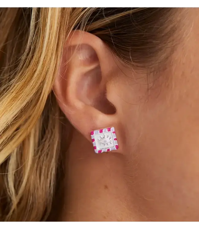 Single Alchemy stud earring - Silver