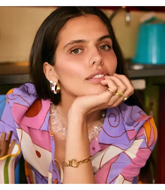 Supernova hoop earrings - Silver