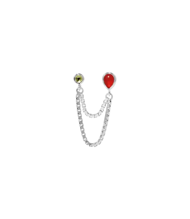 Single Jagger stud earring - Silver