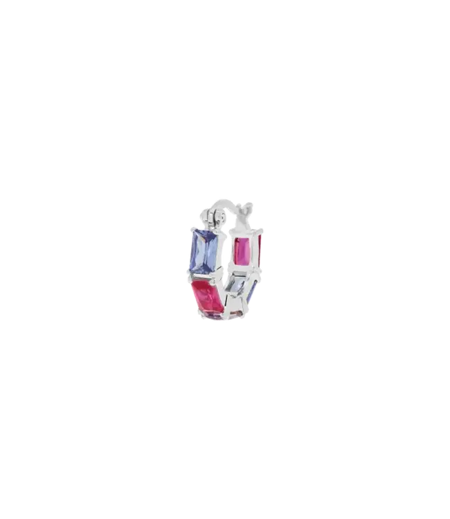 Single Afterglow ring earring - Silver