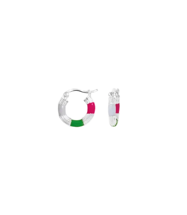 Flower Child Small hoop earring - Silver