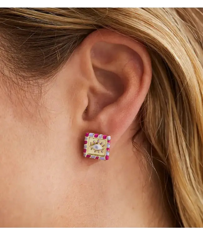 Single Alchemy stud earring - Goldplated