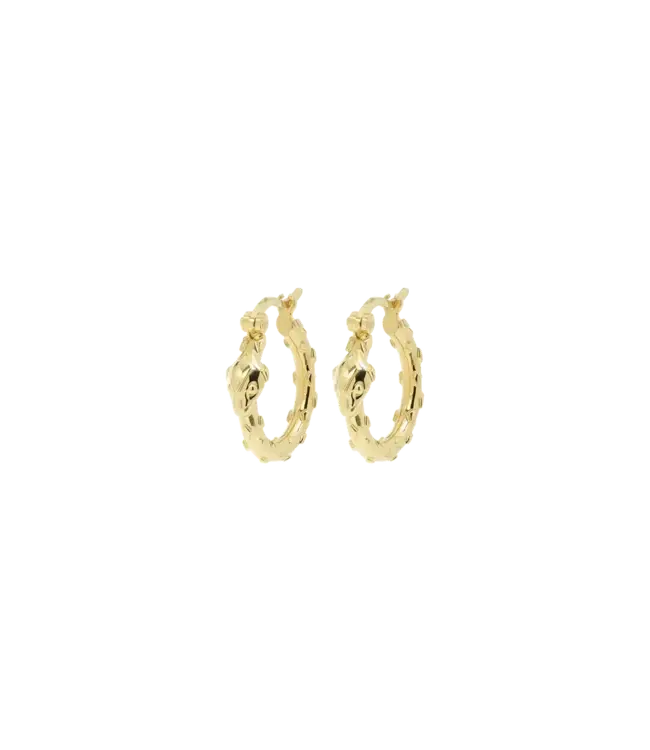 Serpent hoop earrings - Goldplated