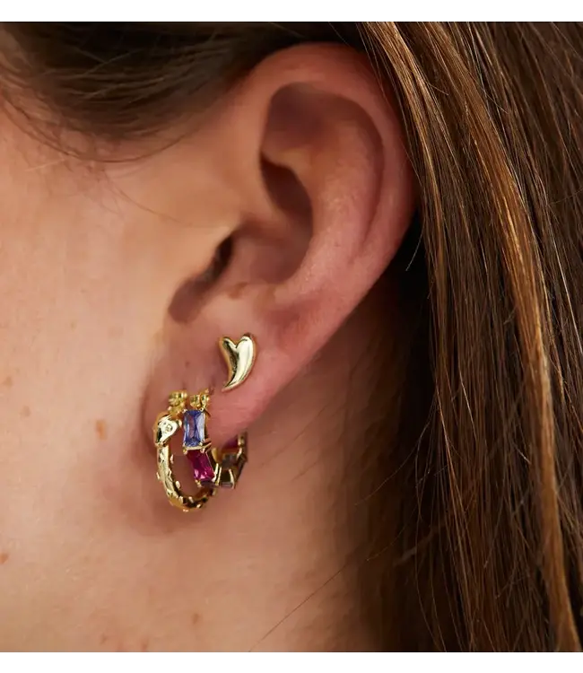 Serpent hoop earrings - Goldplated