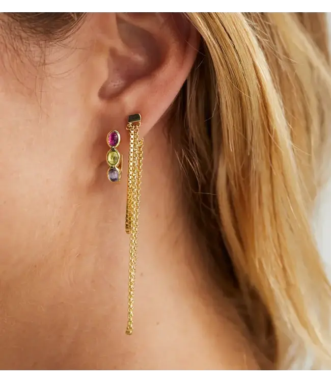 Single Ziggy ring earring - Goldplated