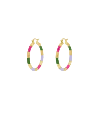 ANNA NINA Flower Child hoop earrings - Goldplated