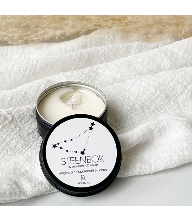 Kaars - Steenbok - Bergkristal
