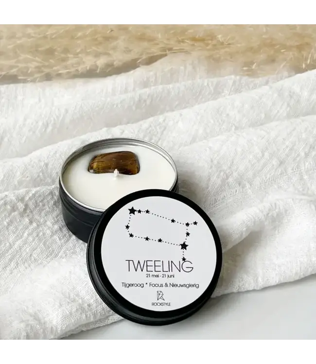 Kaars - Tweeling - Tijgeroog
