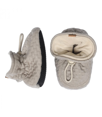 MP Denmark Babyslofjes/shoes Melton - Beige melange