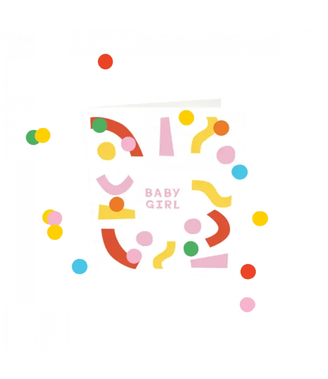 The Giftlabel Confetti Cards - Baby Girl