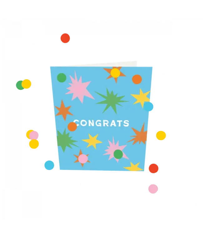 The Giftlabel Confetti Cards - Congrats