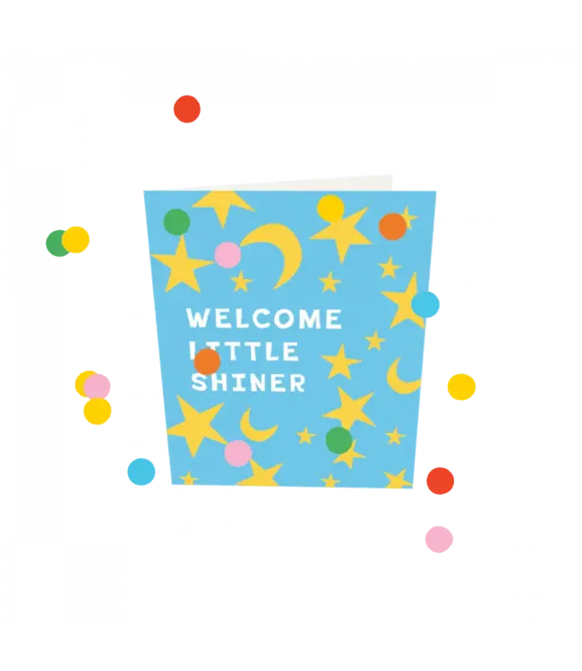 The Giftlabel Confetti Cards - Welcome Little Shiner