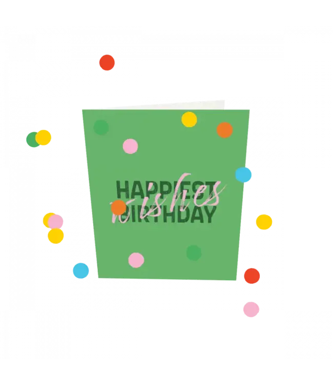 The Giftlabel Confetti Cards - Happiest Birthday Wishes