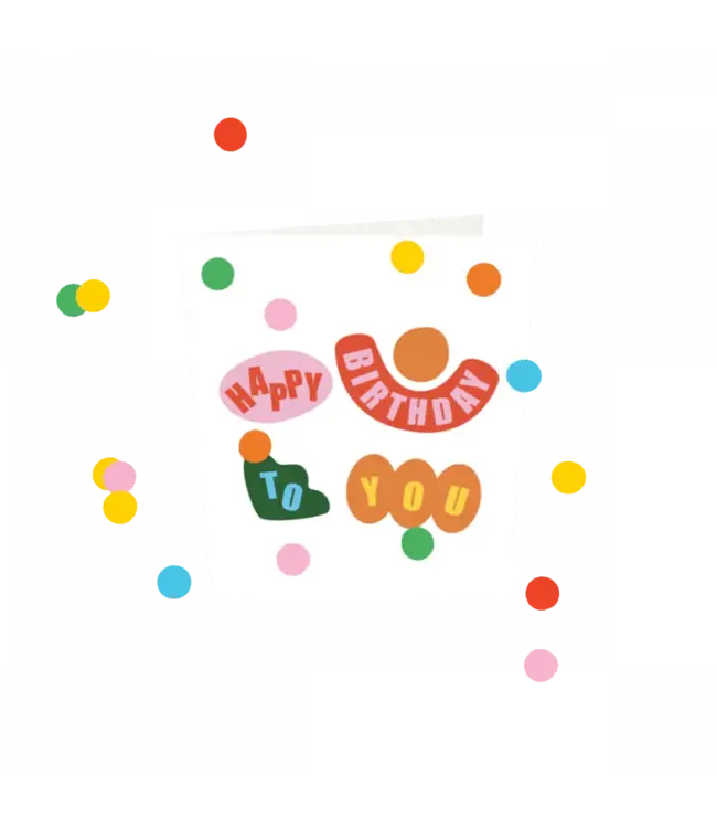 The Giftlabel Confetti Cards - Happy Birthday To You