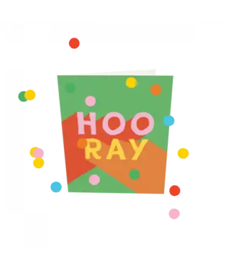 The Giftlabel Confetti Cards - Hoo Ray