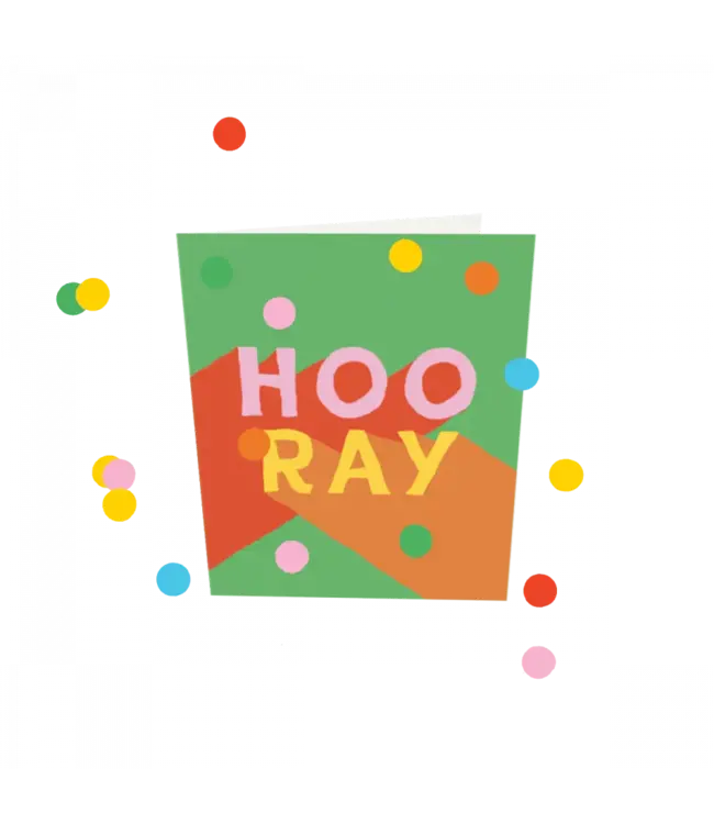 The Giftlabel Confetti Cards - Hoo Ray