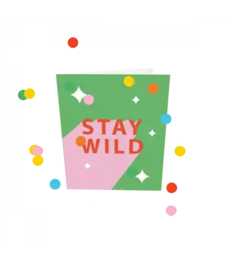 The Giftlabel Confetti Cards - Stay Wild