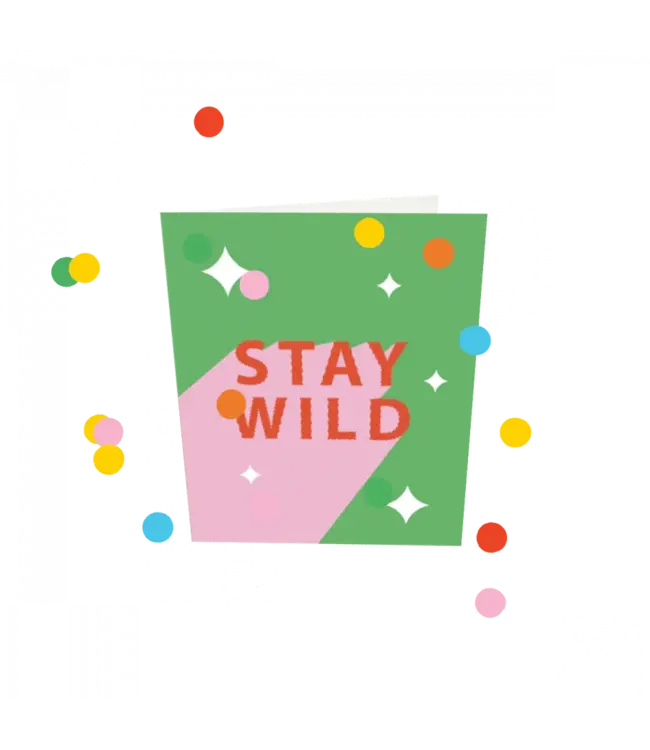 The Giftlabel Confetti Cards - Stay Wild