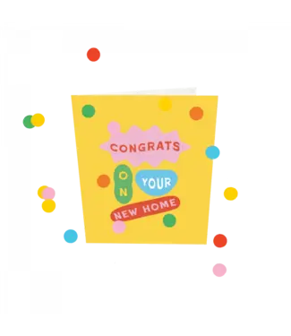 The Giftlabel Confetti Cards - Congrats On Your New Home