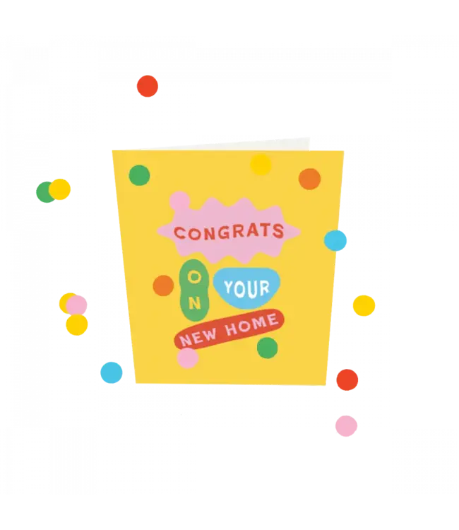 The Giftlabel Confetti Cards - Congrats On Your New Home