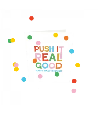 The Giftlabel Confetti Cards - Push It Real Good Baby Shower