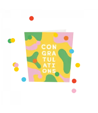 The Giftlabel Confetti Cards - Congratulations