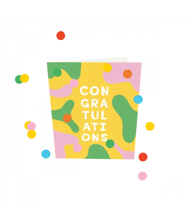 The Giftlabel Confetti Cards - Congratulations