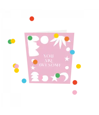 The Giftlabel Confetti Cards - You Are Awesome