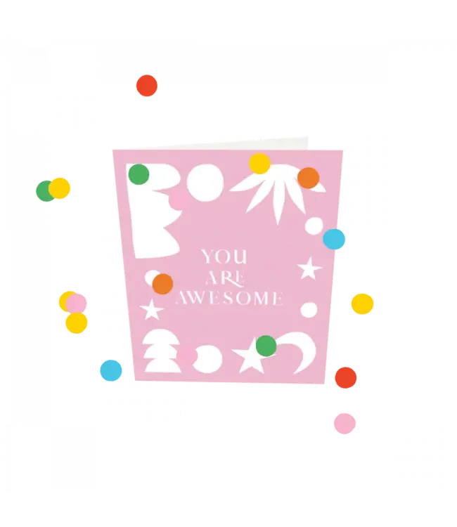 The Giftlabel Confetti Cards - You Are Awesome