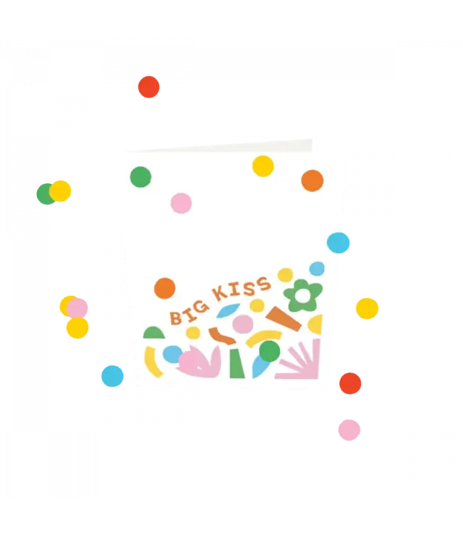 The Giftlabel Confetti Cards - Big Kiss