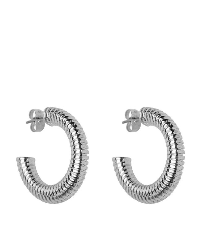 Teddy hoops - Silver