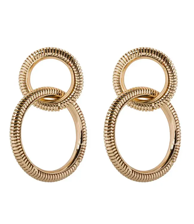 Double snake hoops - Gold