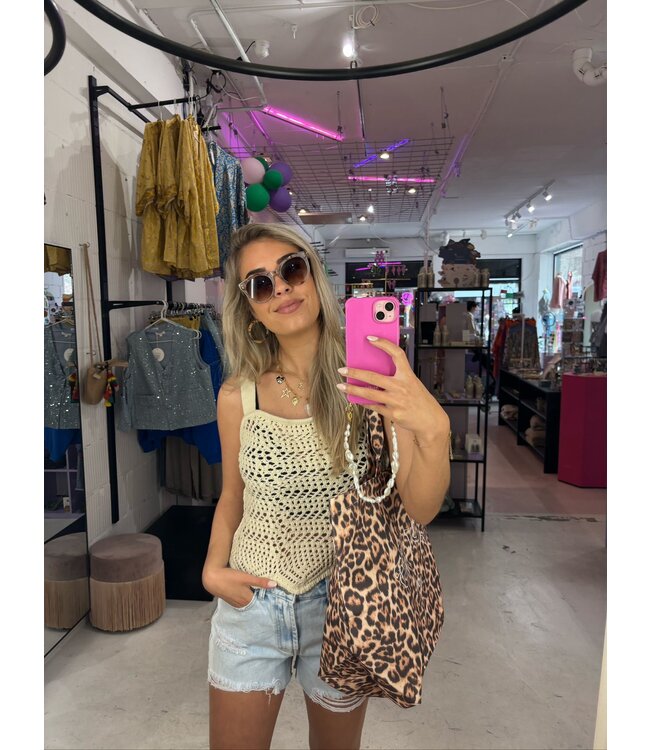 Aia Knit Crop Top - Birch