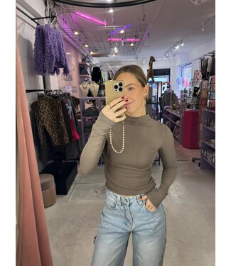 Veerle Longsleeve - Taupe