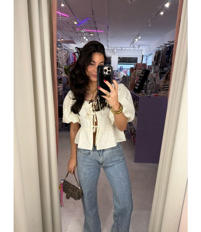 Stone Drop Straight Jeans - Blue