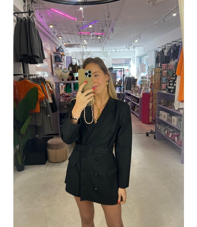 Halsey Blazer Dress - Black