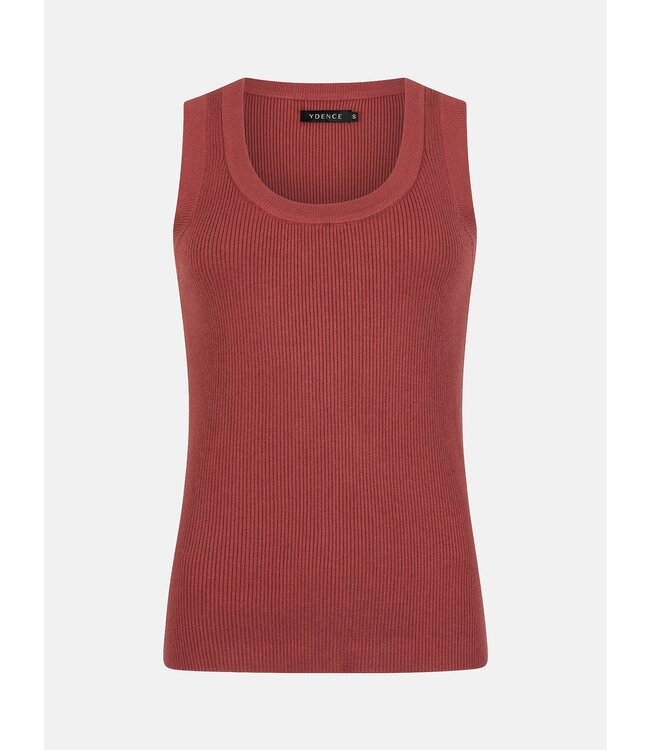 Ydence Knitted Top Keely - Brick Red