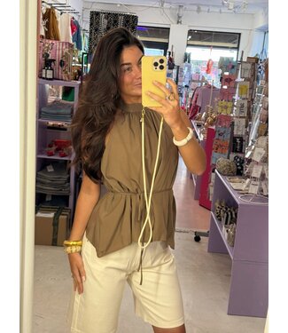 Yasmin Haltertop - Brown
